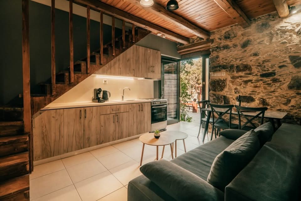 One Bedroom Maisonette — living area and stairs